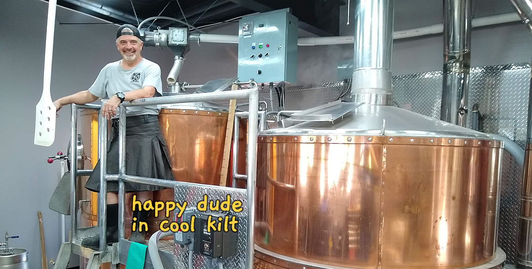 Gary Ritz, brewer, Hwy 50 Brewery, first brew day!