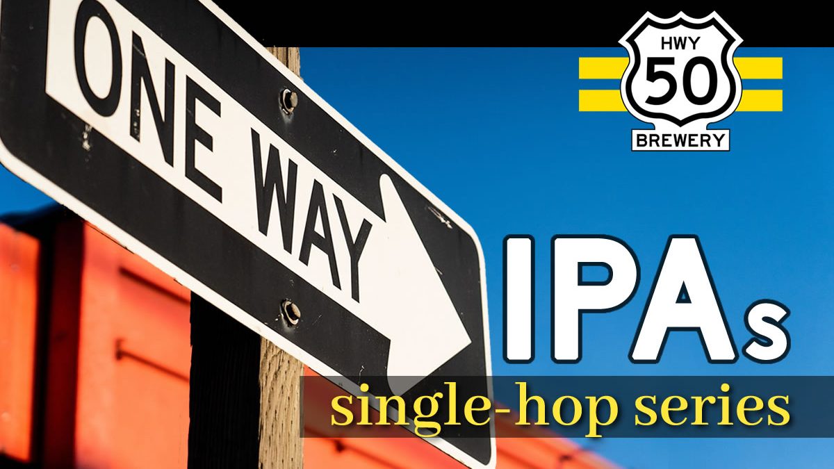 One Way sign and brewery logo, "One Way IPAs"