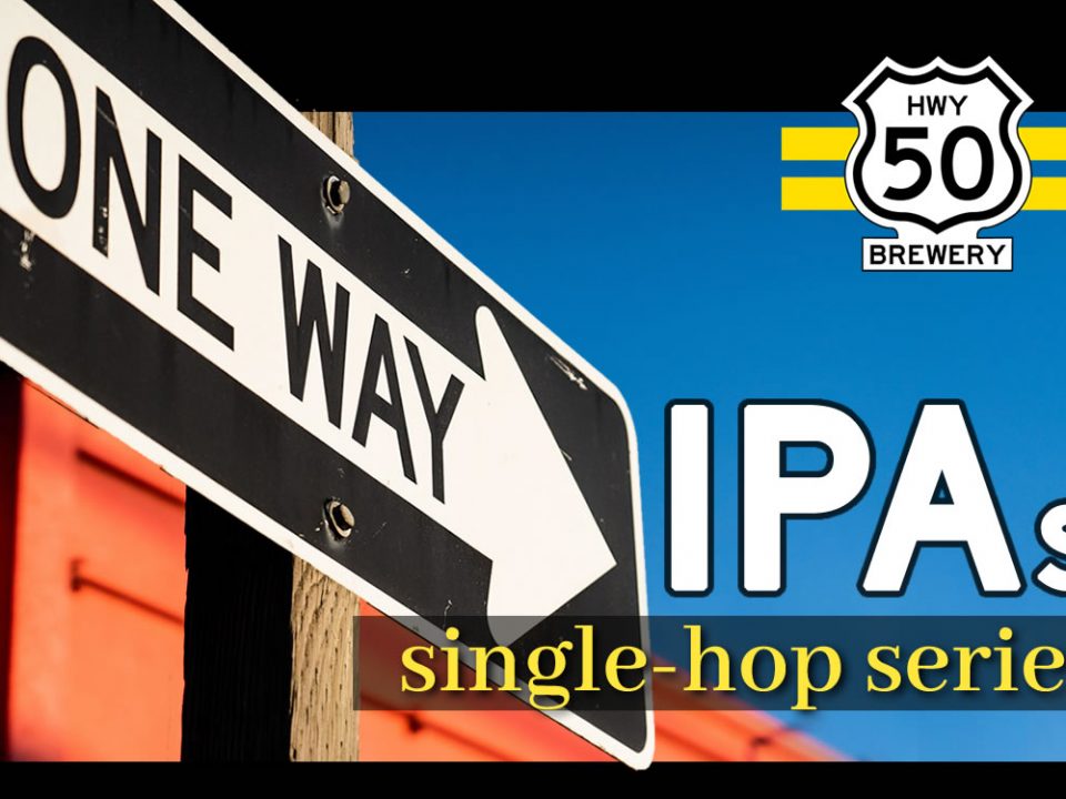 One Way sign and brewery logo, "One Way IPAs"