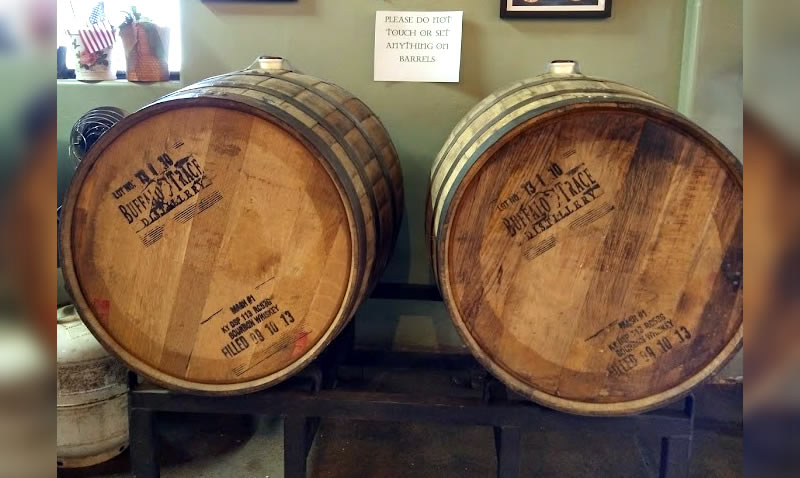 Two barrels in Hwy 50 Brewery tap room